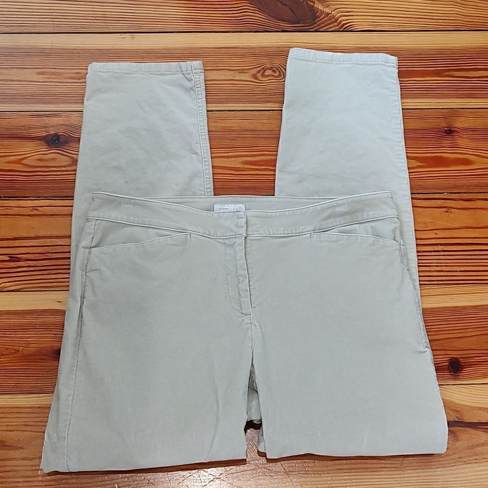 J. Jill Corduroy Straight Leg Pants Light Khaki Size 8P Classic